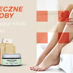 Skuteczne sposoby na wrastające włoski po goleniu: czarne mydło, peeling z zielonej herbaty i rękawica.