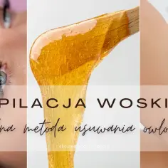 Zbliżenie na depilację woskiem: aplikacja wosku na twarz, nogę i zbliżenie na konsystencję wosku.